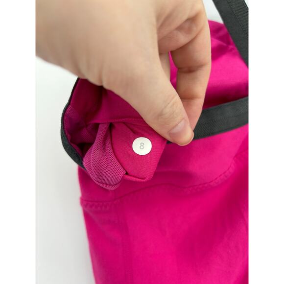 Lululemon Top Womens 8 Insight Tank Pink Gray Strappy Sleeveless Ruched Athletic - Picture 3 of 4